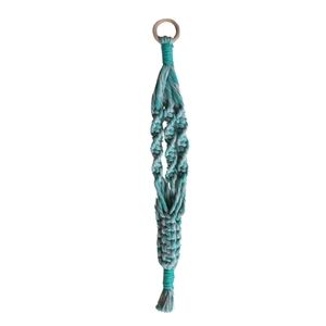Handmade Plant Hanger Cotton Cord Pink Teal